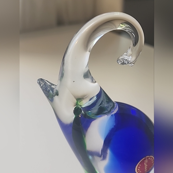 Vintage 1960's Handblown Murano, Italy Art Glass Elephant Figurine 5.5" - Picture 8 of 8